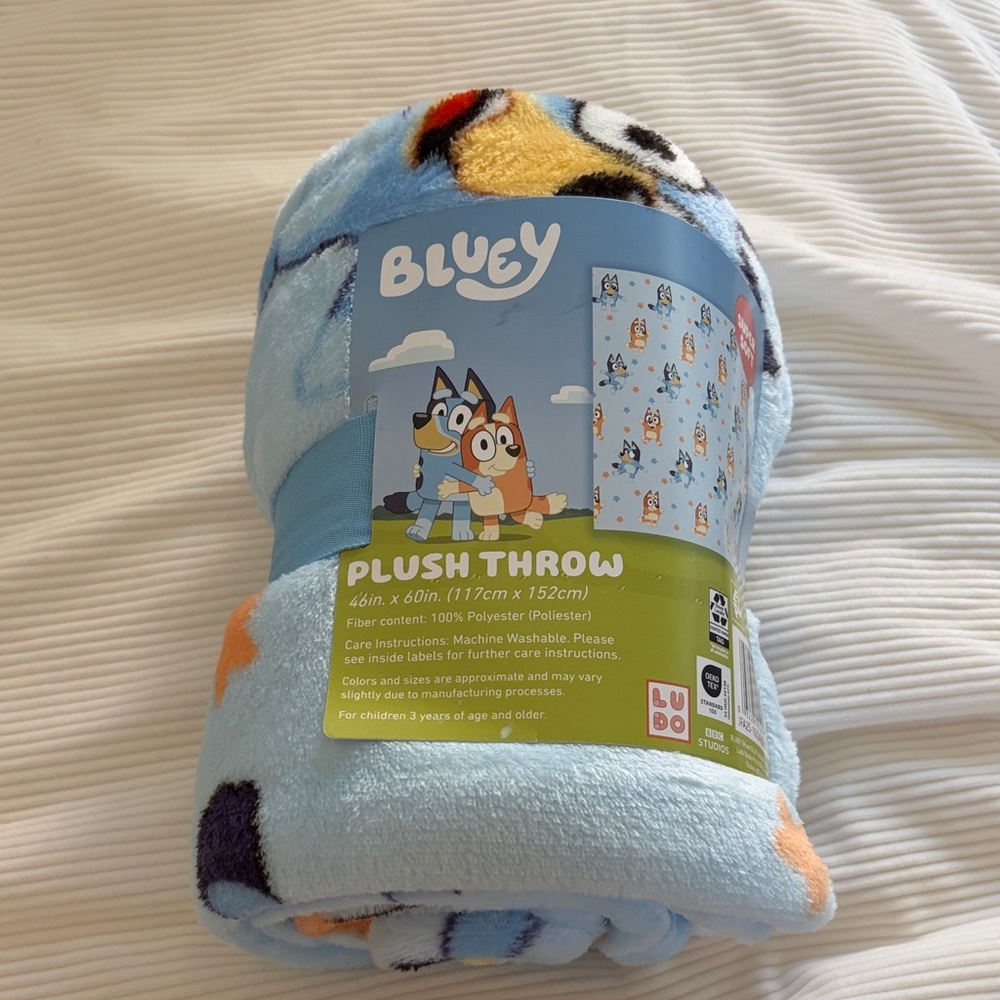 Bluey Plush Throw Blanket NEW IN PACKAGING